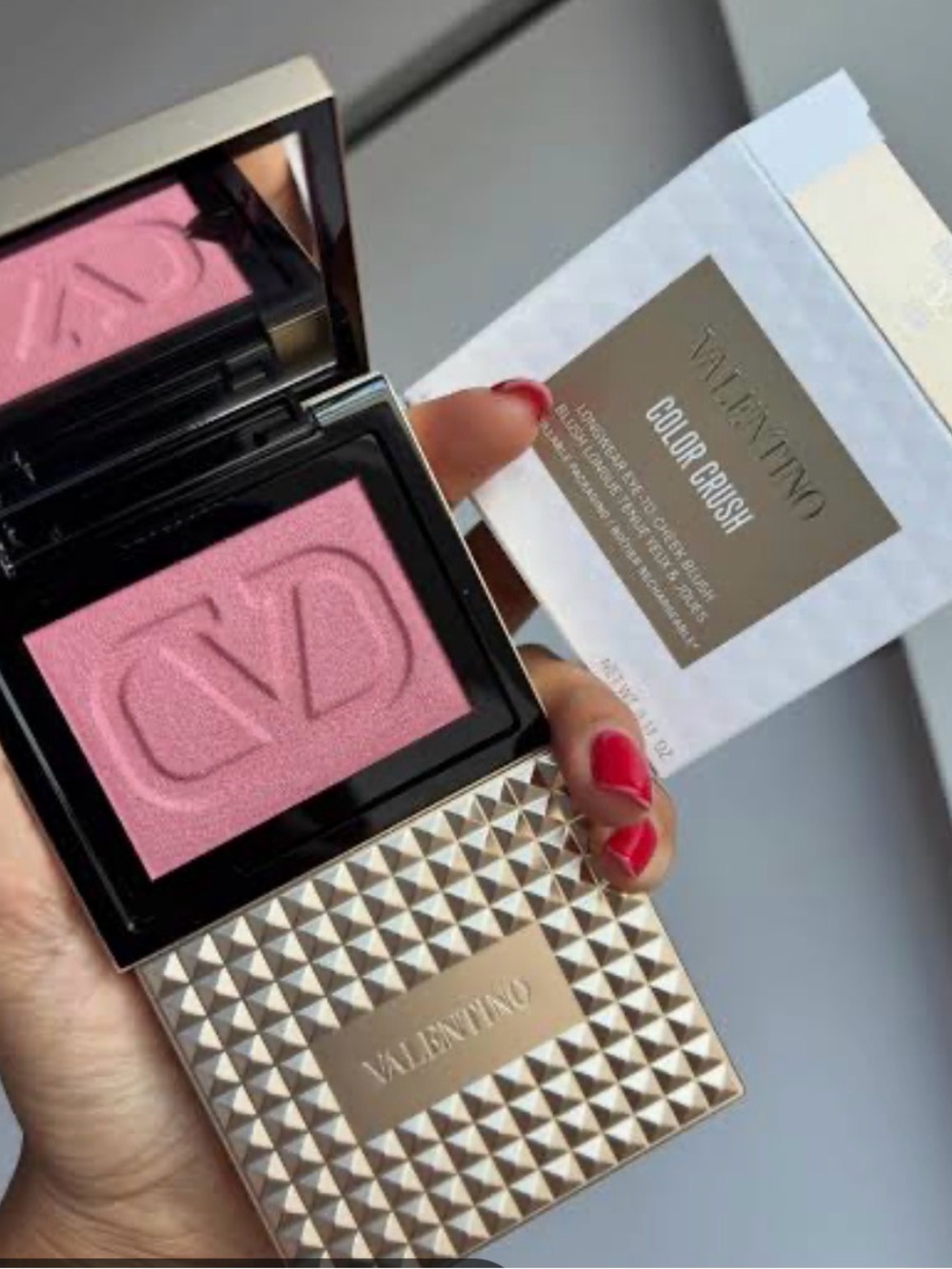 Valentino Color Crush Eye-to-Cheek Blush 123R Spike A Pose NIB